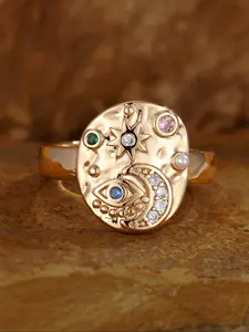 Vintage Fashion Sun & Moon Eye Pattern Ring, Vintage Rings Jewelry, Fashion Jewelry for Party, Daily Clothing Decor, Trendy All-match & Exquisite Jewelry for Birthday Gift