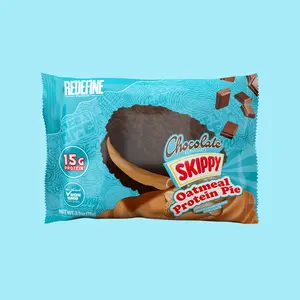 Skippy Oatmeal Protein Pie - Chocolate Flavor with Cocoa Extract, Peanut Butter, 100% Natural, Suitable for Breakfast and Snacking