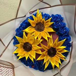 Eternal Sunflower and rose bouquet