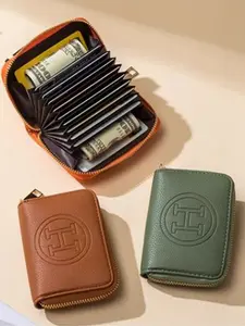 Women's Multi-Card Holder, Accordion Zipper Card Wallet, Pu Leather Wallet, Large Capacity Bank Card Document Bag, Ladies' Luxury Card Case