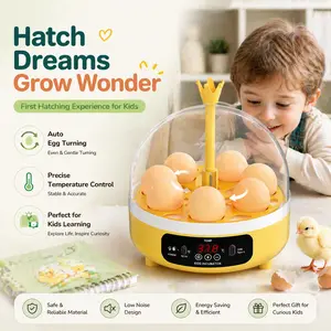 8-Egg Mini Incubator for Kids with Automatic Egg Turning | Fun Educational Hatching Kit with Precise Temp Control | The Perfect Birthday/Holiday Gift for Curious Kids to Explore Life