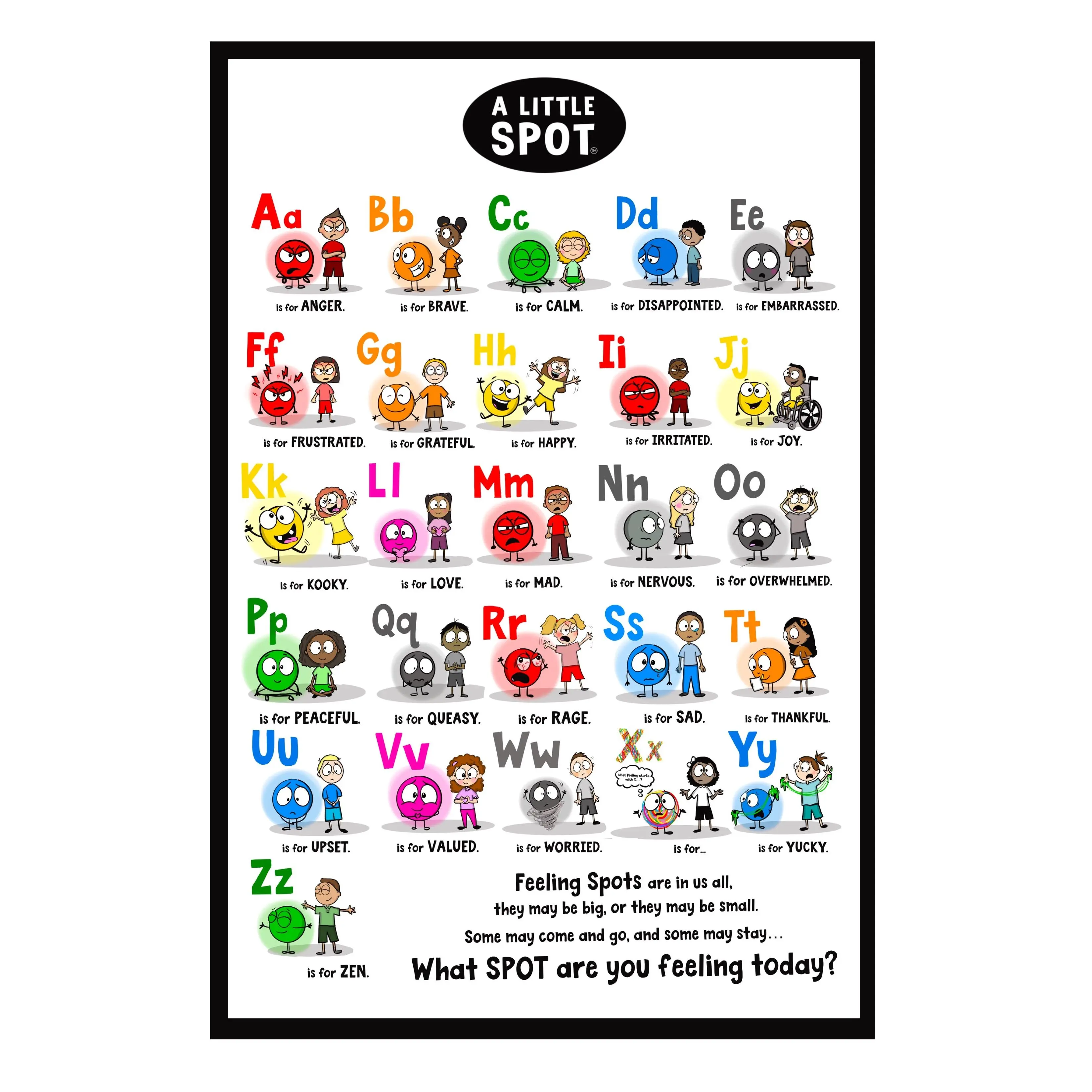 A little SPOT ABC’s of Feelings Alphabet large poster