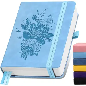 Lined Journal Notebook 365 Pages, A5 Leather Journals for Writing Women & Men, Hardcover Notebook with 100GSM Thick Paper, Daily Journal Notebook for Travel, Work, School, Note Taking, College Ruled
