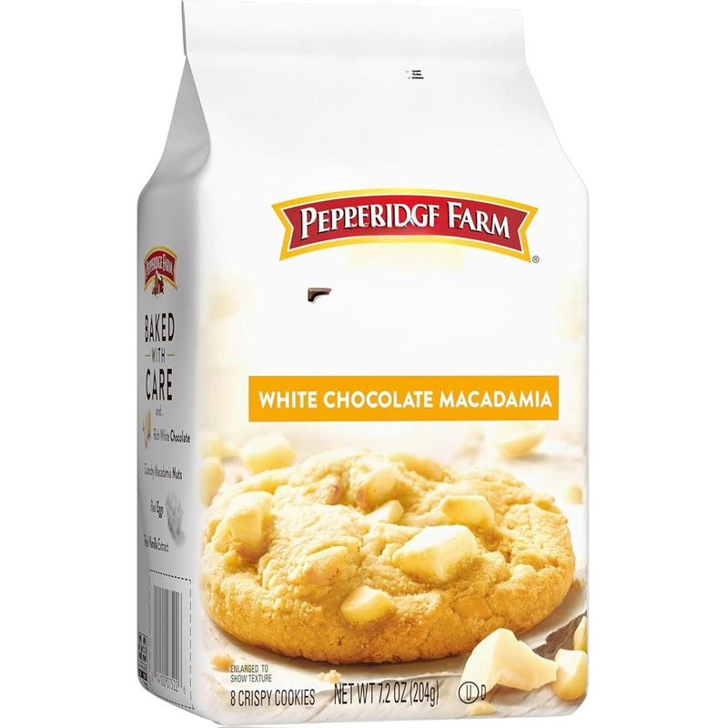 Tahoe Crispy White Chocolate Macadamia Nut Cookies, 7.2 OZ Bag (8 Cookies)