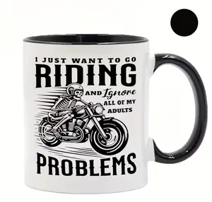 Motorcycle Lover Ceramic Mug 11oz Biker Themed Drinkware Hand Wash Recommended Multipurpose Cup For Home Work Party Daily Use Perfect Birthday Gift Ideal Present For Siblings Friends And Passionate Motorcycle Riders