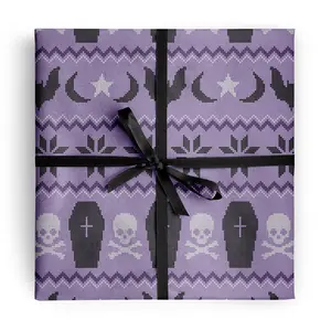 Spooky Holiday Sweater Gift Wrapping Paper
