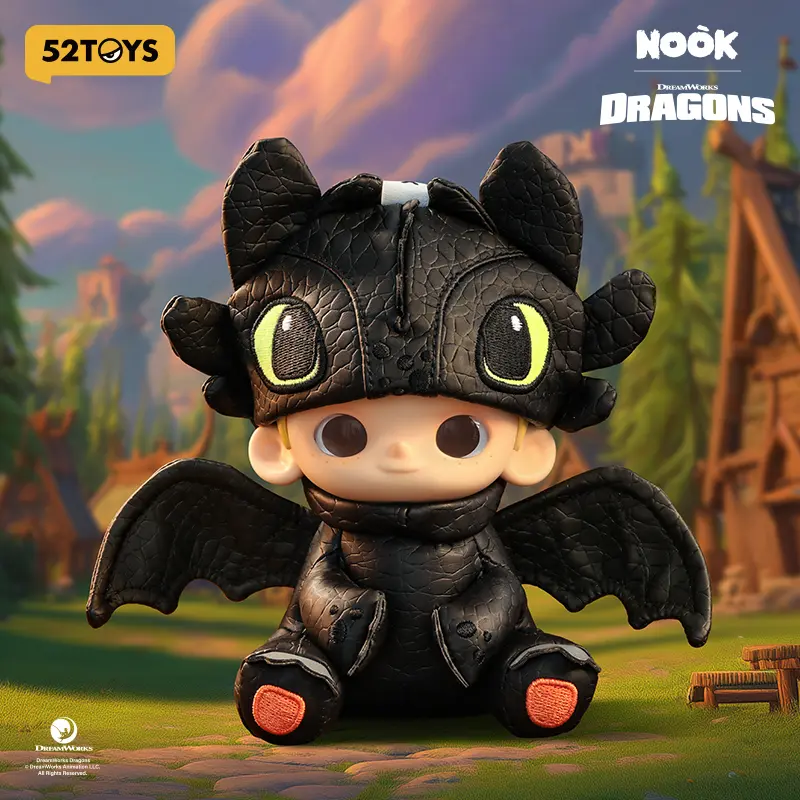 52TOYS NOOK Limited Edition- NOOK x Toothless Kawaii Creative Gift Room Decor Desktop Decoration Gift for Birthday Party Collectible Figure Vinyl Soft Vinyl Figure