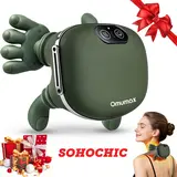 Omumax 2026 Upgraded Electric Neck Shoulder Relaxer Massager - Human-Hand Kneading, 3D Deep Tissue, Heating, Wireless Portable, Ultra-Soft Contact, Lightweight Self Care Product, Birthday Gifts for Him, Cool Gifts for Adults