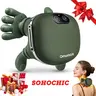 Omumax 2026 Upgraded Electric Neck Shoulder Relaxer Massager - Human-Hand Kneading, 3D Deep Tissue, Heating, Wireless Portable, Ultra-Soft Contact, Lightweight Self Care Product, Birthday Gifts for Him, Cool Gifts for Adults