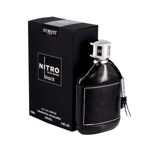Dumont Nitro Black Eau De Parfum Spray - Men's Black Perfume, Wood-Infused Scent, Single Item, 3.4 oz