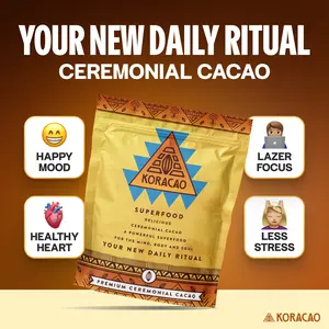 Koracao Ceremonial Cacao – High Flavanol - Coffee Alternative - Mood, Energy & Longevity Superfood - 1LB