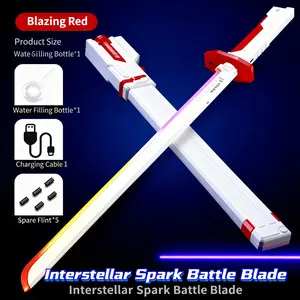 SparkBlade Samurai LED Lightsaber Toy Cyberpunk Katana - 31.5" Light-Up Propfor Cosplay, Raves & Festivals RGB Lights Durable CollectibleItem