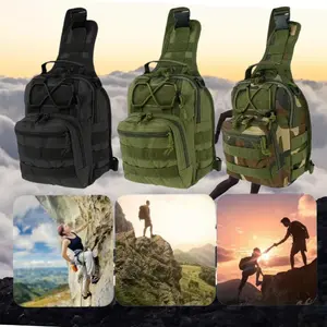 Outdoor Tactical Crossbody Bag, Men'S And Women'S Shoulder Chest Bag, Multifunctional Large-Capacity Backpack, Wear-Resistant 900D Oxford Cloth, MOLLE System, Suitable for Hiking, Fishing And Camping, Perfect for Daily Use Options, Holiday