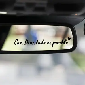 2PCS/SET  Minimalist Religious Faith Sticker Decal For Cars For Car Door/Laptop Minimalist Faith Goodie Adds Sleek Warm Texture Top For Minimalist Religious Style Fans