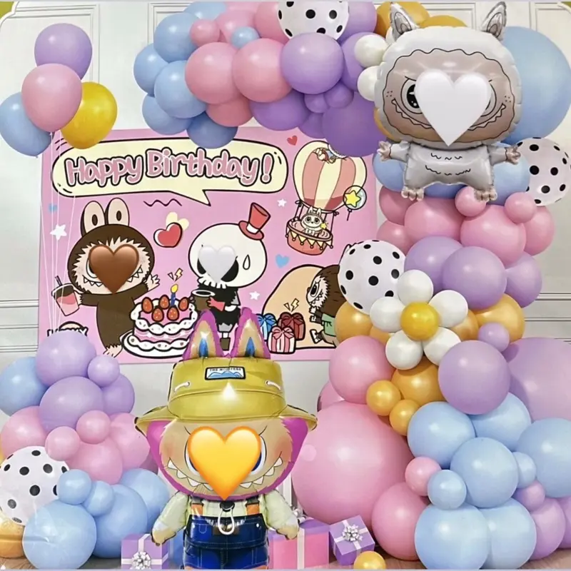 55-Piece Party Supplies Balloons Kit, Foil and Latex Balloons for Birthday Decorations