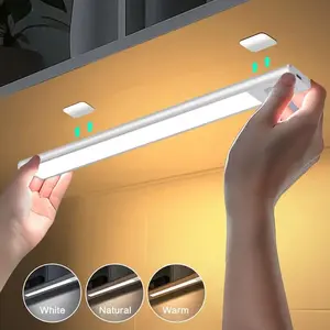 LED Motion Sensor Cabinet Light, USB Rechargeable Magnetic Kitchen Nightlight, Wireless Bedside Lamp, Home Decorative Lamp