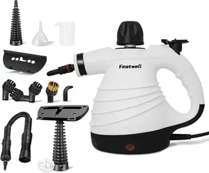 Pressurized Handheld Multi Surface Steam Cleaner with 12 Pcs Accessories Portable Steamer for Cleaning Dirt Grease Tile Floor Couch Car Heavy Duty Deep Cleaning High Pressure Sanitizer Kitchen Bathroom Auto Detailing Premium Home Appliance