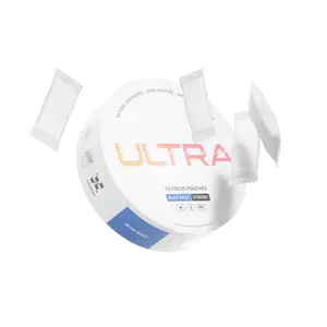 Ultra Focus Pouches (Blue Razz) - Nootropics with 6 Clean Ingredients for Sharp Focus Smooth Energy Enhanced Cognition Nicotine-Free Caffeine-Free No Jitters Crash or Dependency