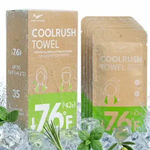 CoolRush Cooling Towel – Instant Cold Neck Wrap for Soccer Fans, Long Lasting Cooling Body Wipe for Hot Match Days, Sports, Marathons & Outdoor Events summervibe