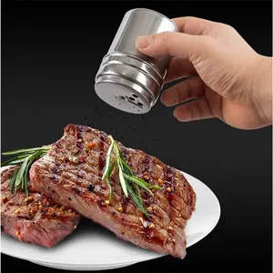 Multifunctional Canister, Outdoor Camping Cooking Spice Jar, Non-Magnetic Stainless Steel Rotating BBQ Seasoning Bottle