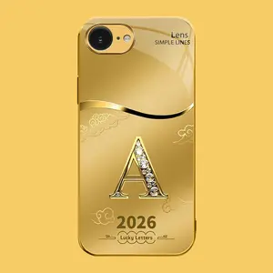 Suitable for [iPhone 16e] high-end phone case🤩，choose from 26 letters of the English alphabet, each with an exquisite auspicious cloud pattern to bring you good luck YM99