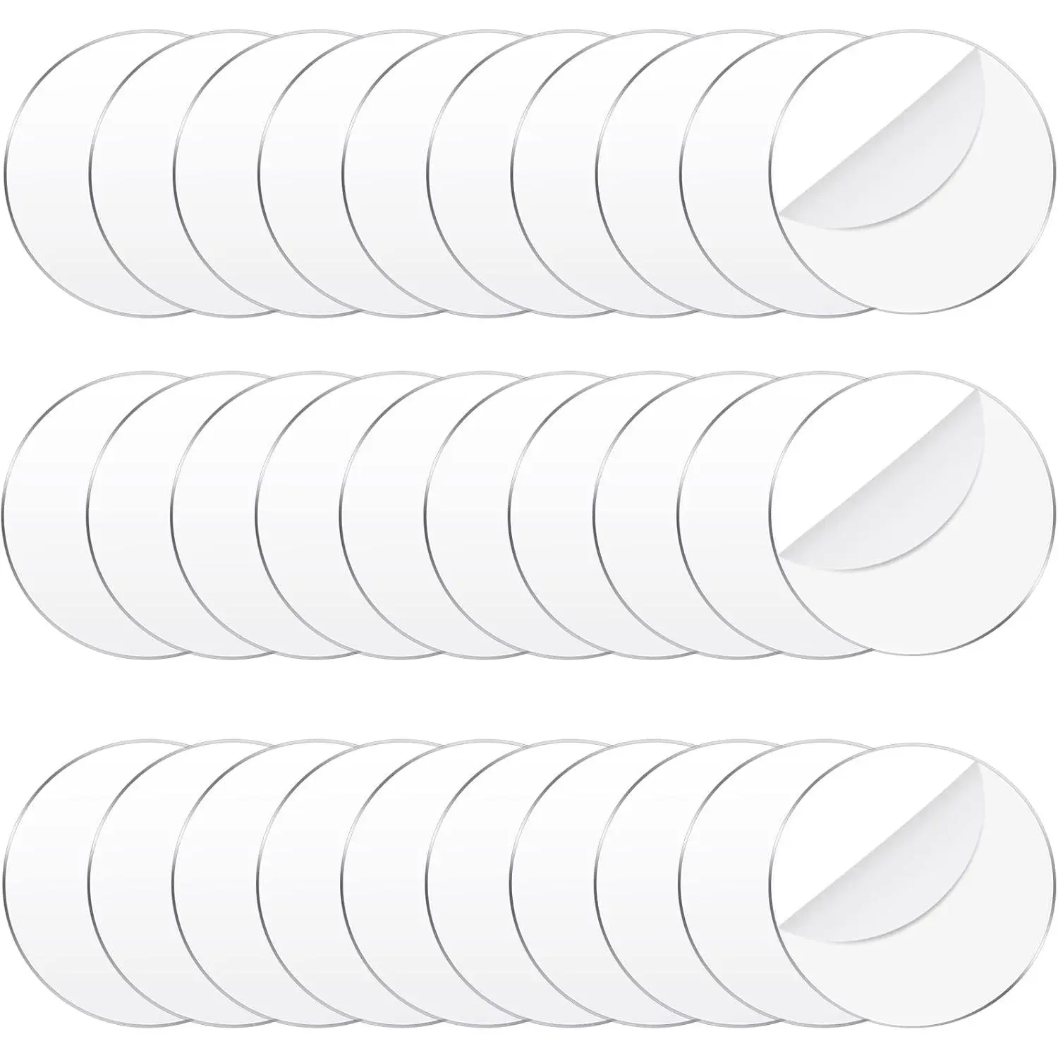 30 Pieces Acrylic Disc Clear Acrylic Circle Blanks Round Acrylic Sheets Transparent Acrylic Ornament Blanks Round Acrylic Disk for Wedding School Oktoberfest Autumn Halloween DIY Art Crafts(4.5 Inch) Decor Decoration