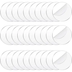 30 Pieces Acrylic Disc Clear Acrylic Circle Blanks Round Acrylic Sheets Transparent Acrylic Ornament Blanks Round Acrylic Disk for Wedding School Oktoberfest Autumn Halloween DIY Art Crafts(4.5 Inch) Decor Decoration