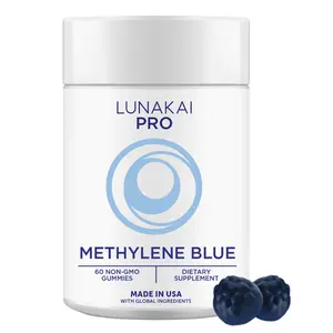 Lunakai USA Made USP Grade Methylene Blue Gummies 20mg with CoQ10 & Vitamin C - Daily Wellness Support, Non-GMO, 60ct