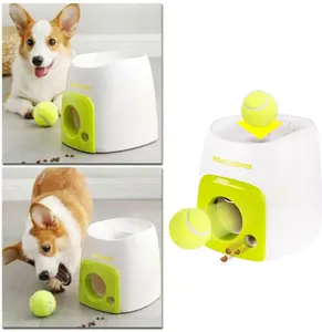 Pet Ball Launcher Toy Dog Tennis Ball Food Reward Machine Thrower Interactive Therapy Slow Feeding Toys for Cats and Dogs