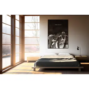 [UNFRAMED] Jordan & Kobe Follow Obsession Poster, Basketball Motivation Art, Sports Gift for Fans
