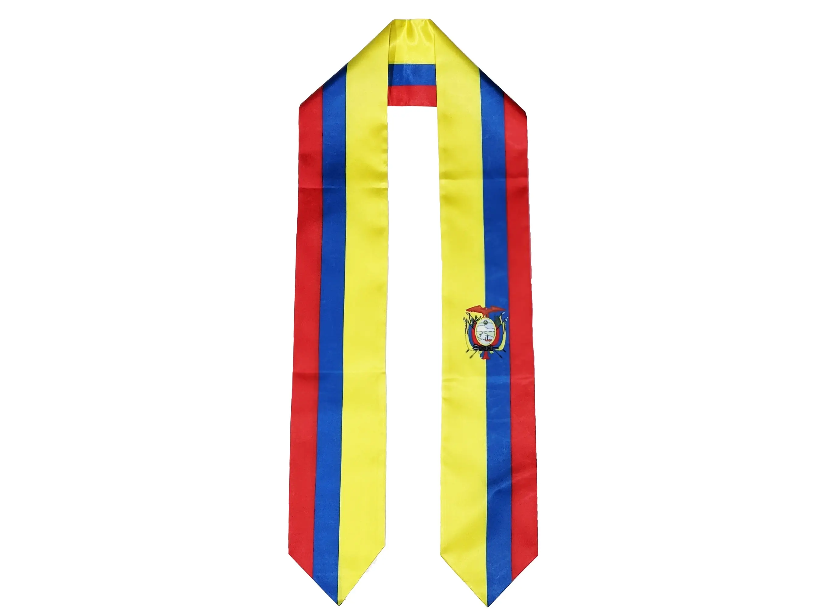 Ecuador Flag Graduation Stole, Sash, Scarf, Gift, Students, High Quality, School, College, Scarves, Adults, Men and Women, Satin