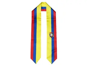 Ecuador Flag Graduation Stole, Sash, Scarf, Gift, Students, High Quality, School, College, Scarves, Adults, Men and Women, Satin