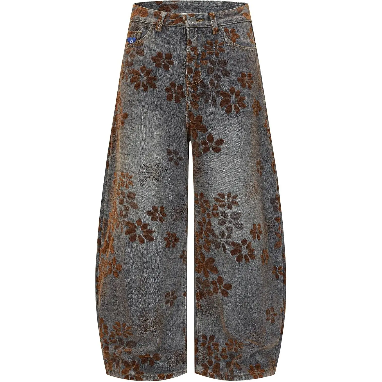 Aelfric Eden Floral Baggy Barrel Jeans Womens Wide Leg Jeans Vintage Harajuku Y2k Casual Denim Pants Aelfric Eden Floral Baggy Barrel Jeans Womens Wide Leg Jeans Vintage Harajuku Y2k Casual Denim Pants
