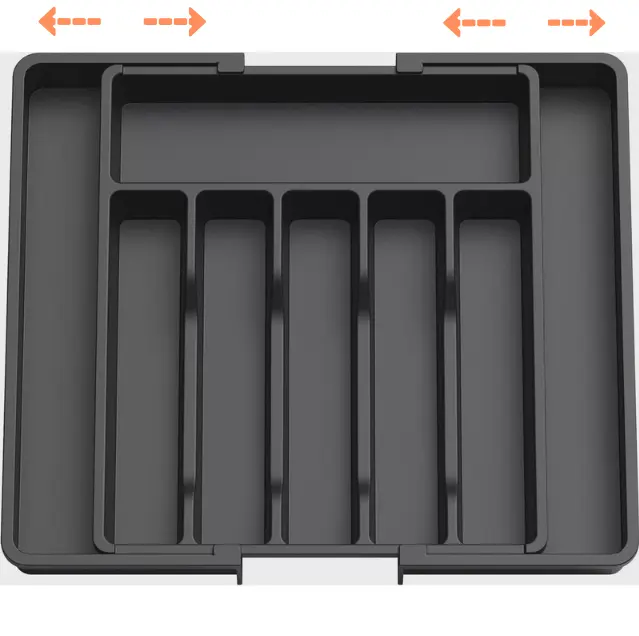Expandable Kitchen Drawer Organizer Silverware Utensil Tray | Cutlery Holder, Drawers Divider for Large Utensils, Flatware, Knives, Spatulas in Kitchen, Office, Adjustable 6-8Slots