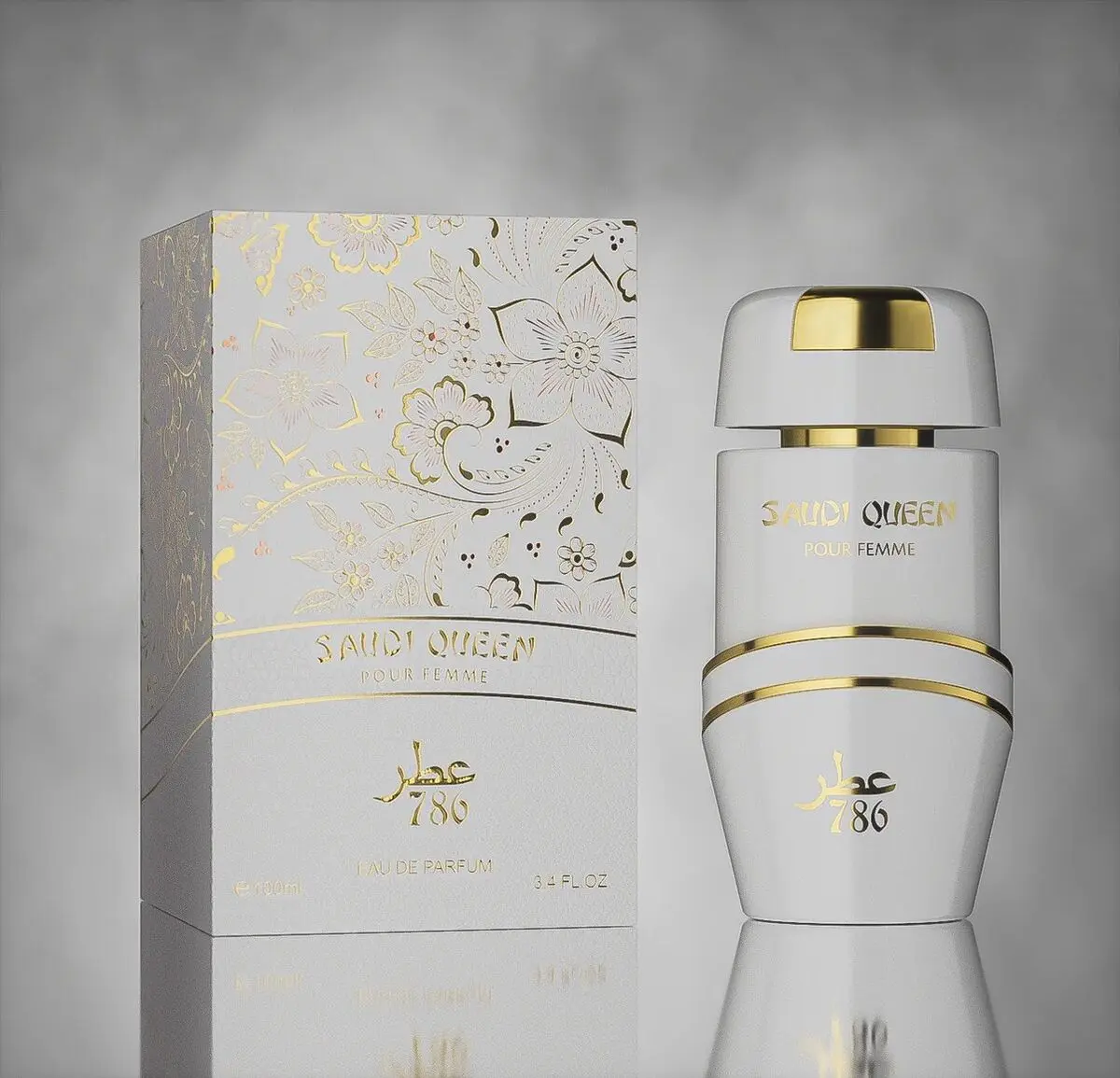Women's SAUDI QUEEN EDP 100ML (3.4oz) Musk Blend Fragrance - Strawberry Top Notes, Blackcurrant, Candy-Flavored, Elegant Women's Fragrance, Blackcurrant Women's Fragrance