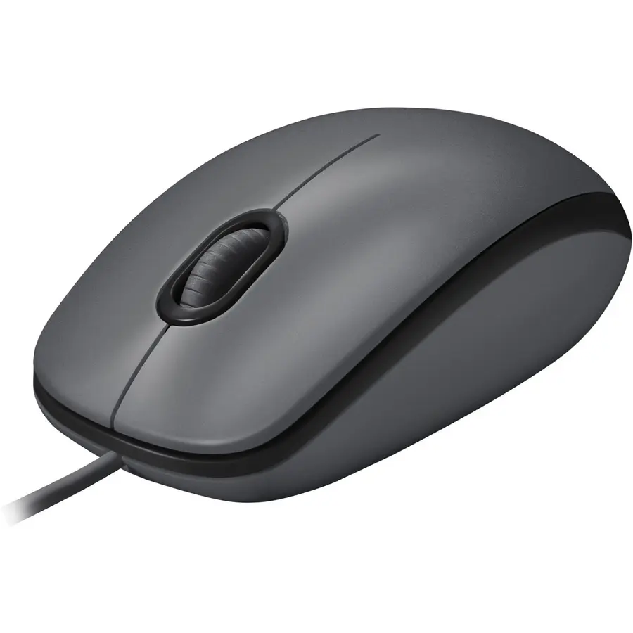 Logitech M100 Wired USB Mouse Ambidextrous Black 910001601