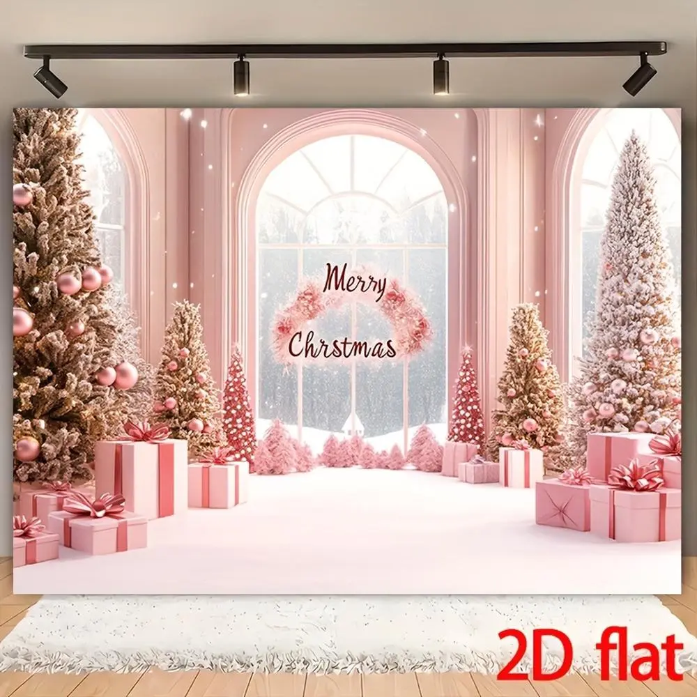 1 PC 2D Flat High-Quality Polyester Wall Hanging Ornament - 1-Piece Artistic Decorative Piece for Dreamy Room, Romantic Modern Indoor Spaces, Christmas Festive Party Backdrop/Banner