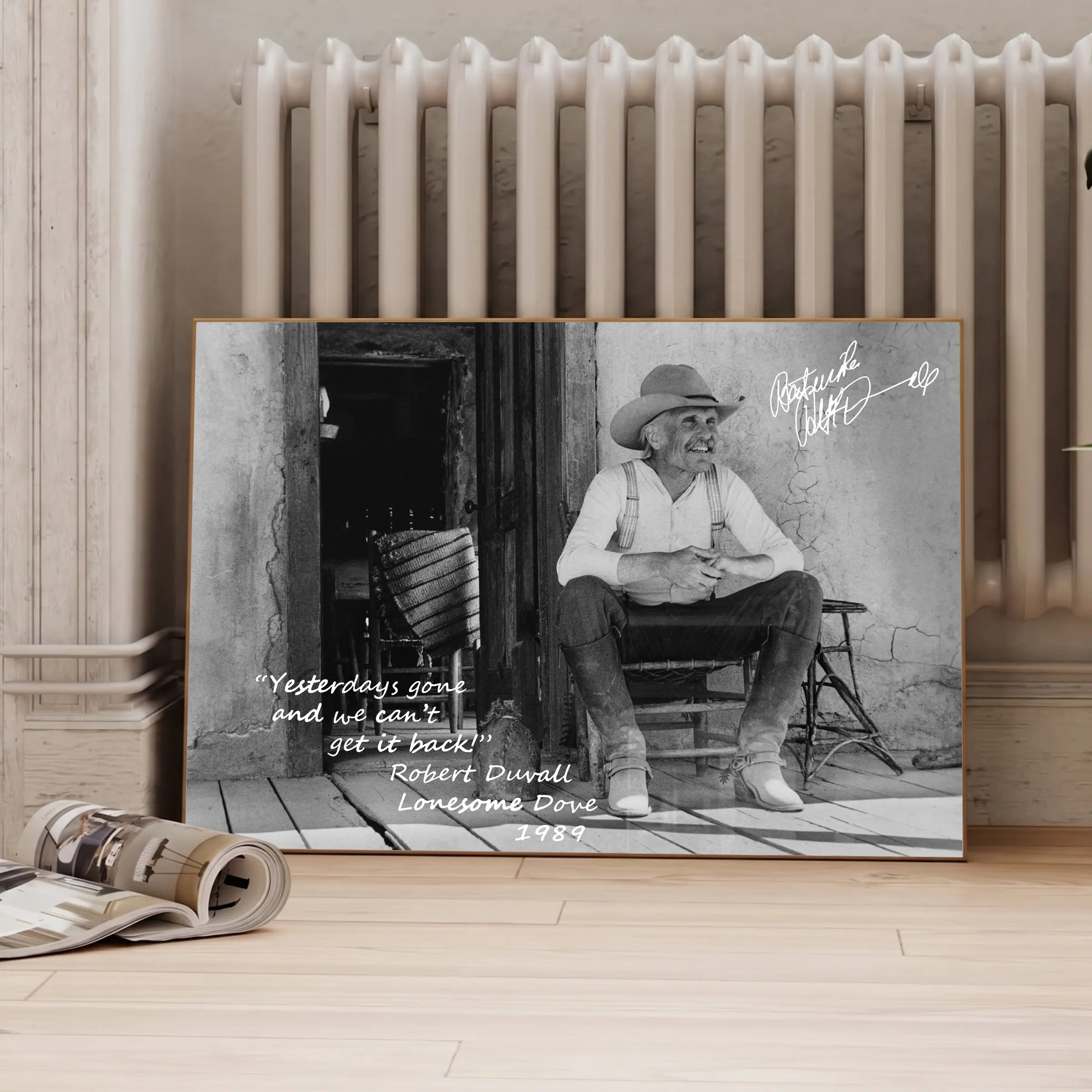 [NO FRAME] Vintage Lonesome Dove Movie Poster, Gus McCrae, Signature Lonesome Dove Poster, Classic Western Wall Art, Aesthetic Print, Wall Decor