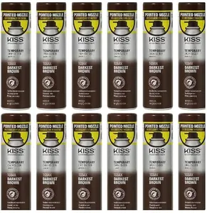 12-Pack Tintation Color Spray (TCS02 Darkest Brown Balayage Highlights) – Salon-Quality Nozzle, Professional Haircare Product for Temporary Hair Color Styling