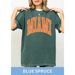 Miami Comfort Colors Shirt, Game Day Shirt, Miami Football, Varsity Letter, Vintage Miami Shirt, Miami Fan, Gift, Miami Shirt, Miami Florida