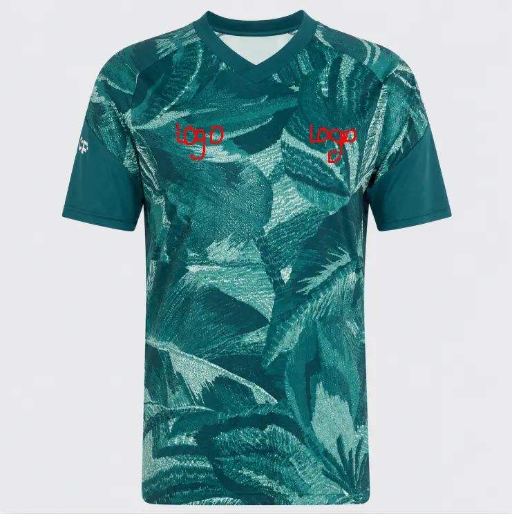 [FULL LOGO] - REAL 2026/27 Pre-Match Soccer Jersey | Unisex Green Football Shirt with Brushstroke Pattern - Personalized on Request