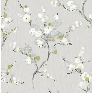 212 MAIN Mirei Peel & Stick Wallpaper (NU2679), Linen Decorative Peel and Stick Wallpaper Designs, 18ft Length, Easy Removal Home Decor Hanging Supply