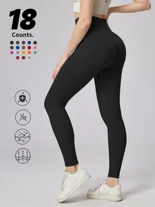 Women's High-Waisted Sporty Tight-Fitting Pants, Side Slit Design, Four-Way Stretch Fabric, Suitable for Gym and Daily Wear, Shaping Leggings