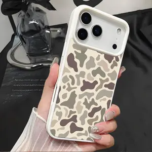 Fashion camouflage camouflage Pattern Magnetic Phone Case Supports Wireless Charging for iPhone 17 15 16 14 Pro Max 13 12 11 AIR XR XS Plus E Shockproof Non Slip Protection Silicone Transparent Acrylic Cover Cellphone Protective