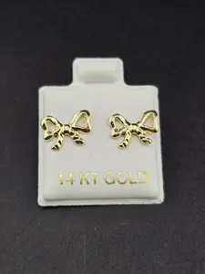 14K Gold Earrings - Bow