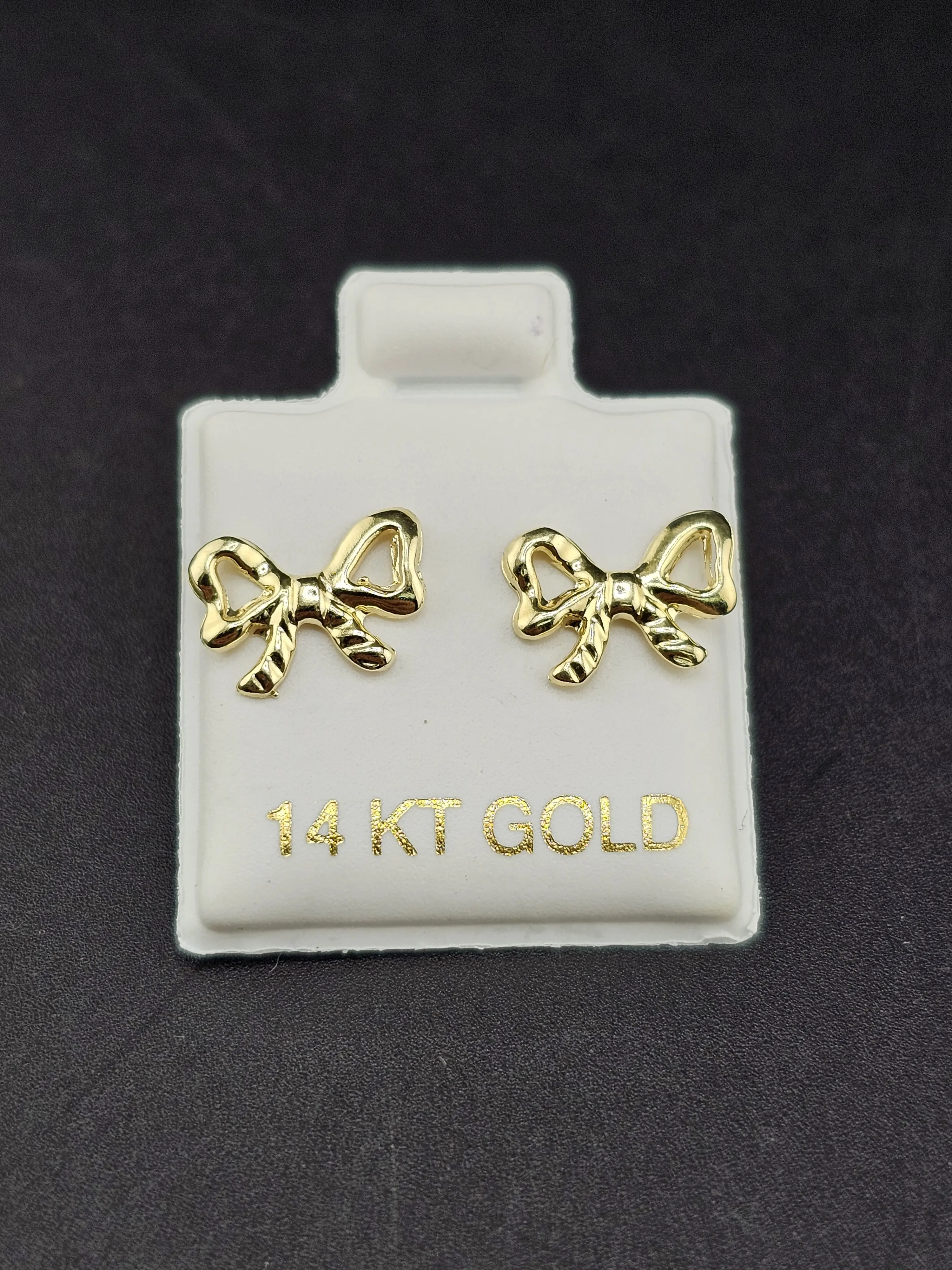 14K Gold Earrings - Bow 14K Gold Earrings - Bow