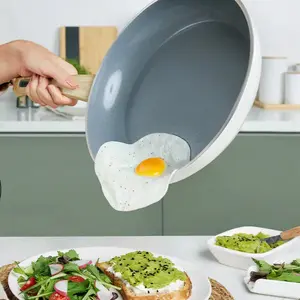 Karaca Swiss Crystal 6 Pieces Midi Pan Cookware Set - Non-Stick Surface, Zero Oil, Easy to Clean, Suitable for Cooking Various Dishes, Pot stay-cool handle omelette pan