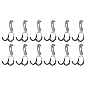 Rubbermaid Universal Metallic FastTrack Hanging Garage Hook Organizers (12 Pack)