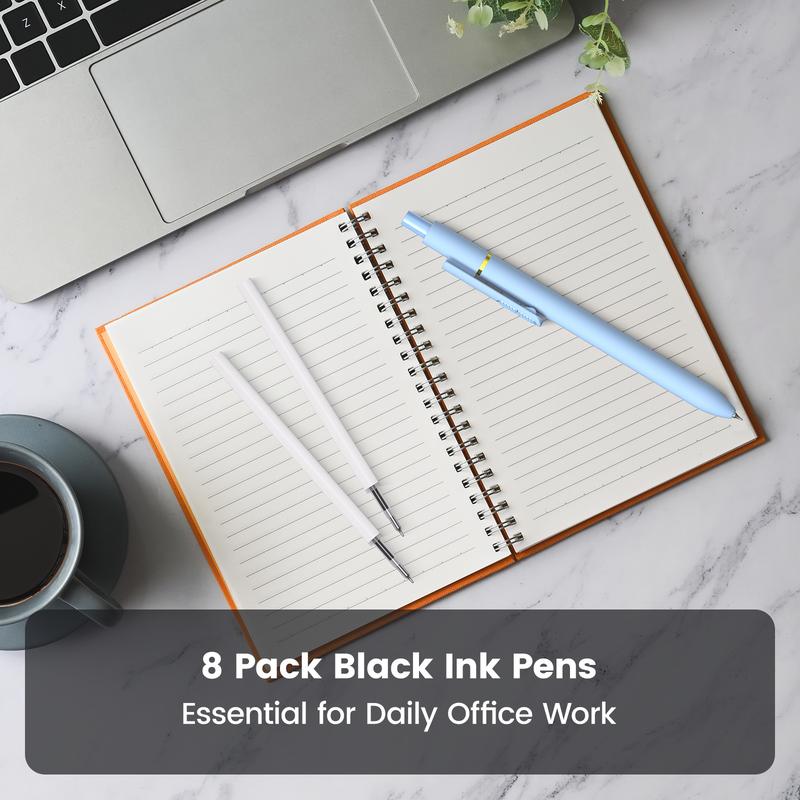 8 Pack Colorful Gel Pens, Retractable Fine Point Clicker Pens in Vintage/Morandi Styles, Smooth Writing and Easy to Use for Students, Teachers and Artists, Drawing Writing Planner and Crossword Puzzles,magical pen,gift,Colorful Crafts