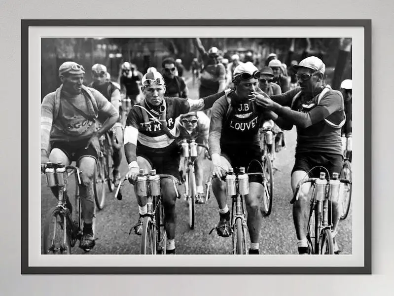 Tour de France Cycling Poster, Black and White, Vintage Photography, Tour de France Print, teen boy wall art, man cave décor